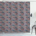 thumbnail image 1 of Shells Shower Curtain, Soft Pastel Colored Print Pattern of Seashells Auger Fighting Conch and Kings Crown, Fabric Bathroom Set with Hooks, 69W X 75L Inches Long, Multicolor, by Ambesonne, 1 of 3