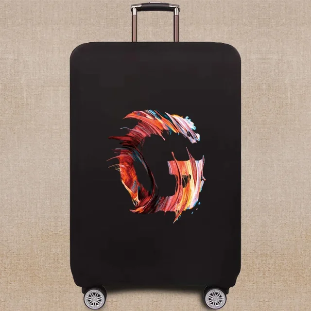 2024 Travel Suitcase Cover Elastic Luggage Dust Cover Apply 18-32 Suitcase Protective Cover Paint Pattern Series 8paintG L