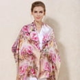 thumbnail image 4 of 100% Mulberry Silk Scarfs for Women Floral Print Satin Long Scarf for Headscarf Hair Wraps Shawl with Gift Packed Silk Long Mulberry Scarf, 4 of 6