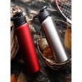 thumbnail image 5 of MOQIN Insulated Water Bottle 24oz with Handle and Flip Tops Lids Stainless Steel Water Bottle Push Button Lid Leak proof Portable for Cyclists, Runners, Hikers, Beach Goers, Picnics, Camping, 5 of 7