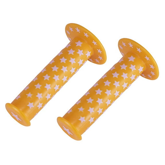 Lowrider Star Bike Grips 2006 Yellow White Star. for Bike Handle Bars, Bicycle Handle Bars, Works on 7/8" Handlebar. 1 Set