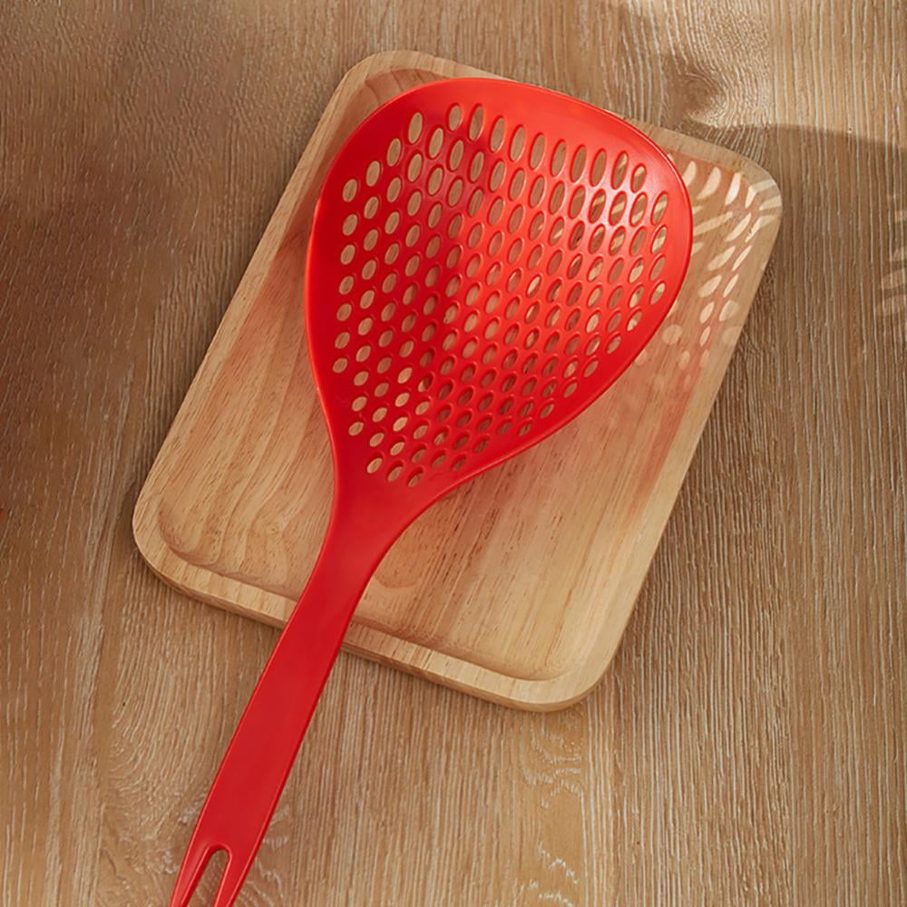 Kitchen Nylon Strainer Scoop Colander, Skimmer Spoon with Long Handle