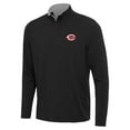 thumbnail image 2 of Men's Antigua  Black Cincinnati Reds Content Quarter-Zip Top, 2 of 3