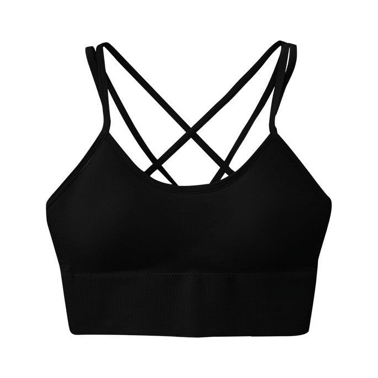 1Pcs Random Color Womens Plus Size Clearance,Women Seamless Sports Bra  Wirefree Yoga Bra with Removable Pads 