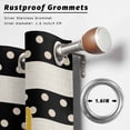 thumbnail image 6 of 2 Panels Outdoor Curtains for Patio Waterproof 54"x84" Spring Bees Daisy Weatherproof Privacy Outsides Curtains, Rustic Tulips Dots Black Striped Burlap Grommet Thermal Drapes for Cabana Porch, 6 of 8
