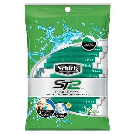 Slim Twin ST2 Sensitive Men's Disposable Razor - 12 Count