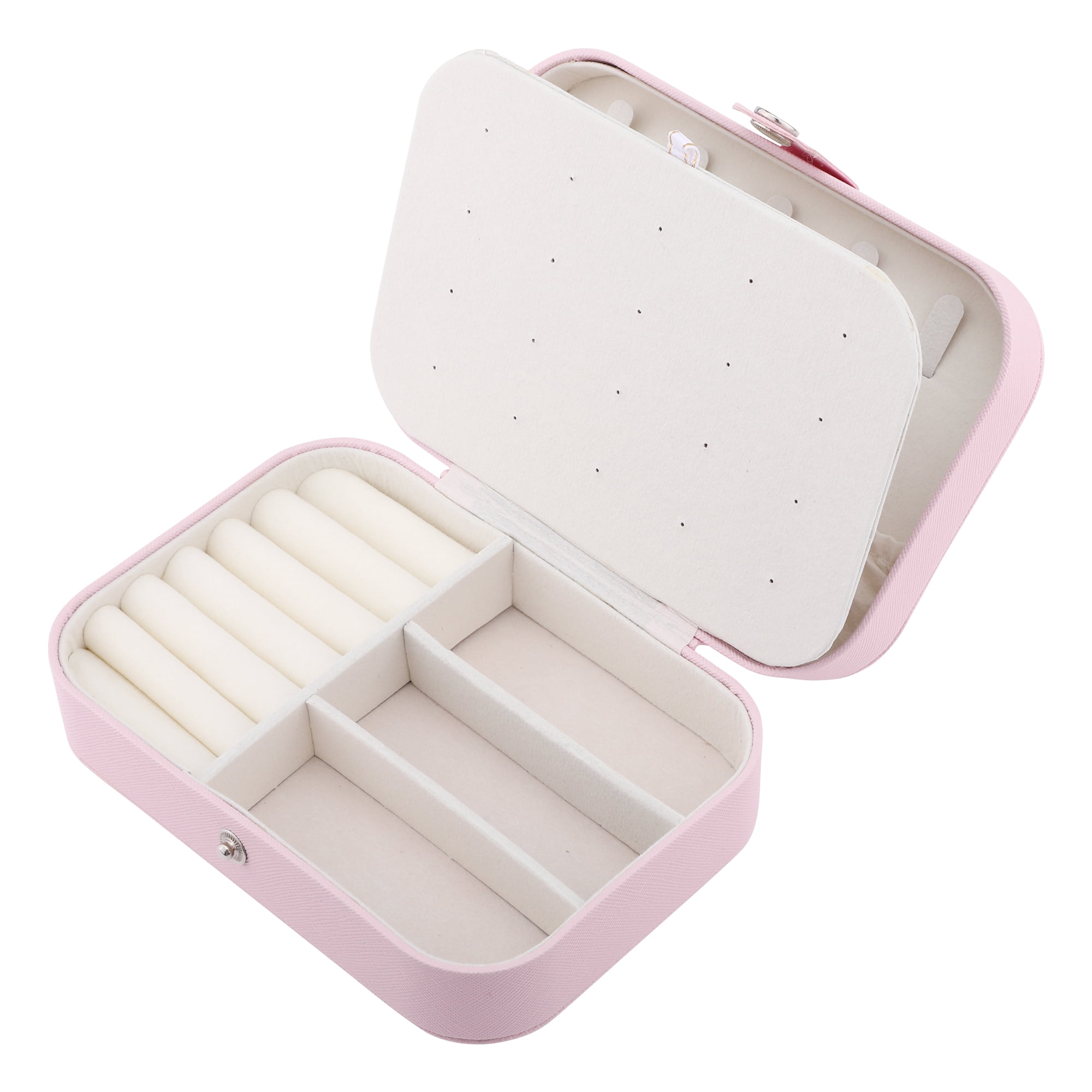Unique Bargains PU Leather Jewelry Box for Women Pink Letter Z