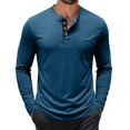 thumbnail image 3 of Urbanix Men's Henley Shirts Fashion Long Sleeve Sport T-Shirts Comfy Henley Neck Collared Golf Shirt Gym Collared Golf Shirt with Pocket, 3 of 5