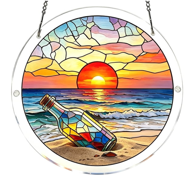 Tong Curtain Style Acrylic Puzzle Garden Design Window Hanging Home Birthday For
