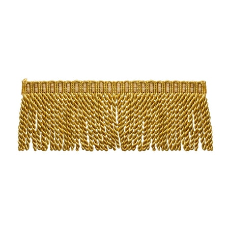 Housing 3 Light Trim - 3 Inch Long Bullion Fringe Trim, Style# DB3 - Medium and light Gold - Golden Rays 4875 (Sold by The Yard)