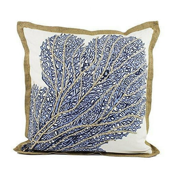 Fennco Styles Home Décor Sea-Inspired Space Decorative Down Filled 100% Cotton Throw Pillow - 20" Square