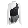thumbnail image 2 of TSSOE Children Girls Figure Ice Skating Dress Gymnastics Lyrical Dance Latin Jazz Competitions Outfit Dancewear White 16, 2 of 6