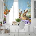 thumbnail image 5 of Easter Bunnies Blackout Curtains for Bedroom/Living Room, Spring Easter Eggs Garden Floral Thermal Insulated Kitchen Drapes with Grommets, Light Blocking Window Treatment, 2 Panels 52" x 45", 5 of 7