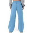 thumbnail image 4 of Aoiroe Womens High Waisted Drawstring Sweatpants Straight Leg Pants Side Hidden Pockets Sweat Pants Sky Blue XL, 4 of 8