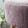 thumbnail image 2 of Home Soft Things Heavy Faux Fur Oval Ottoman - Wood Rose - 22" x 18" x 18", 2 of 5