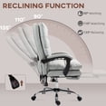 thumbnail image 5 of Vinsetto Vibration Massage Office Chair with Heat, Recining Back, Footrest, Microfibre Comfy Computer Chair, Light Gray, 5 of 9