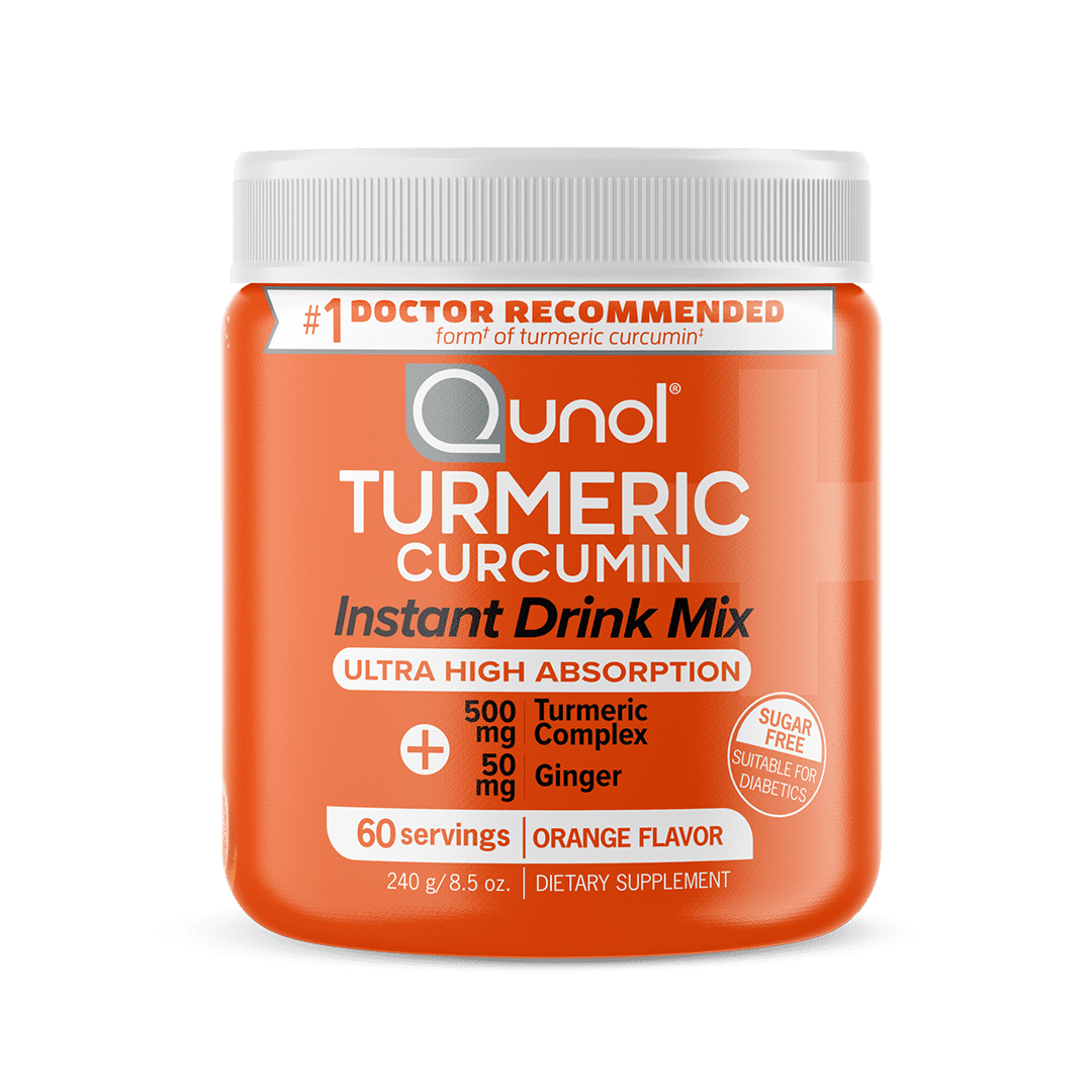 Qunol Turmeric Orange Instant Drink Mix, 500 mg, 60 Servings