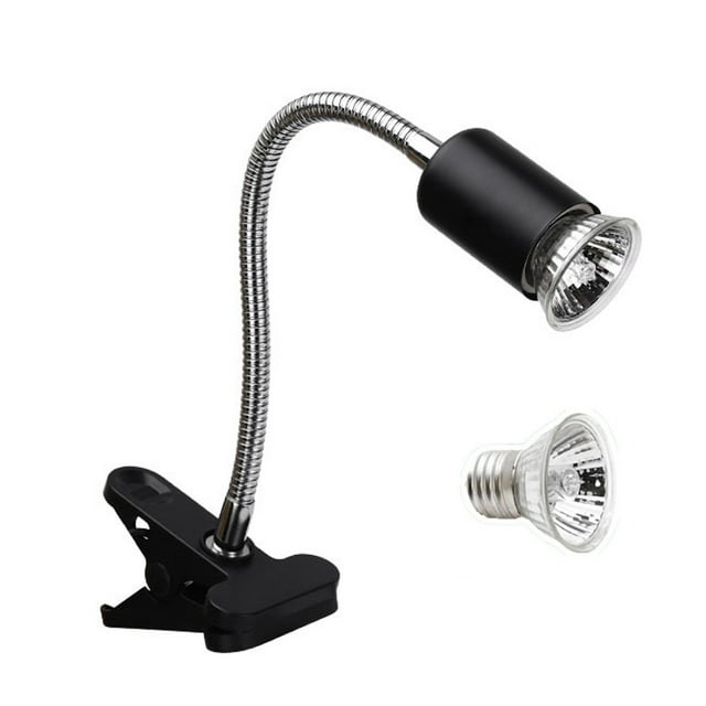 50W Reptile Heat Lamp Tortoise Heat Lamp Basking Lamp Adjustable with Clip for Reptiles Lizard Turtle Aquarium Bulb Included