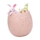 thumbnail image 4 of Decoración de huevo de conejo de Pascua para el hogar, resina, lindos coleccionables, primavera para interiores Rosa, 4 of 8