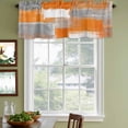 thumbnail image 3 of Orange Grey Curtain Valances for Windows, Kitchen Valance Window Treatments Panel 2 Pack, Modern White Mottled Graffiti Art Painting Rod Pocket Short Curtains for Bathroom Bedroom 42 x 12 Inch, 3 of 8