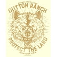 thumbnail image 2 of Men's Yellowstone Protect The Land Angry Wolf Dutton Ranch  Graphic T-Shirt, 2 of 4