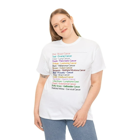 COLORS OF CANCER - Unisex Heavy Cotton Tee
