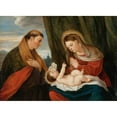 thumbnail image 3 of David Teniers The Younger 24x18 Black Modern Framed Museum Art Print Titled - Madonna and Child with St. Ludwig of Toulouse, 3 of 5