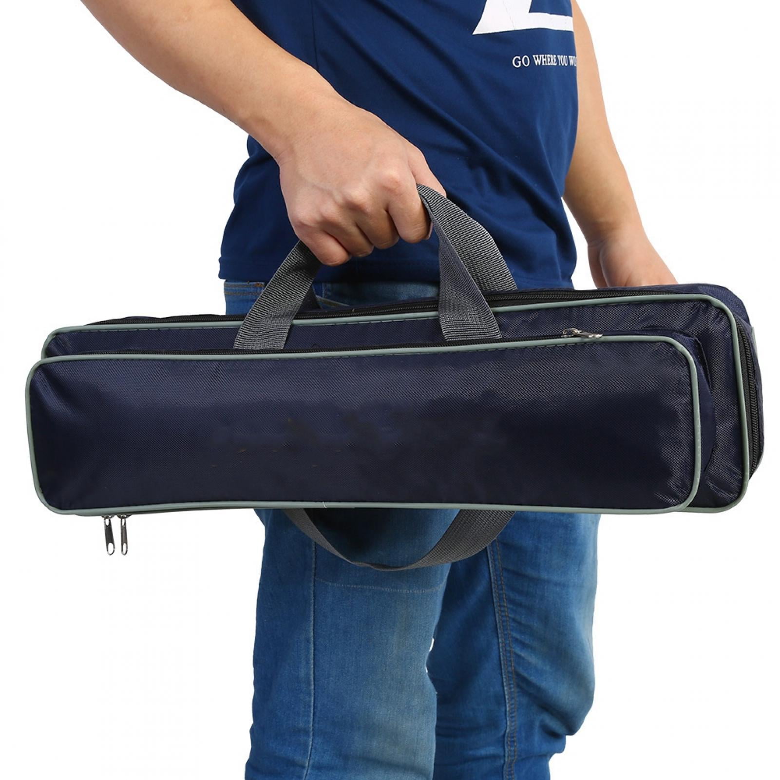 Garosa Outdoor Fishing Bag, Fishing Rod Pole Reel Lures Box Tackle Storage Bag Handbag Adjustable Strap