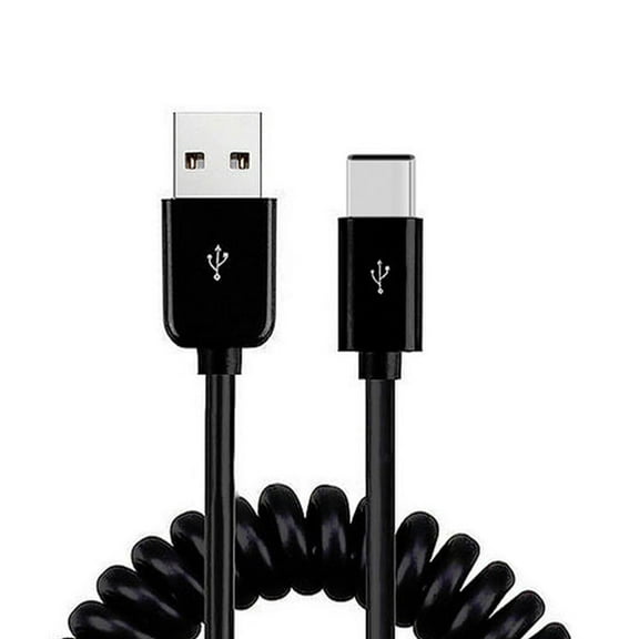 USB Cable for Samsung Galaxy Z Flip5/Flip4/Flip 3 5G - Coiled Type-C Charger Cord USB-C Power Wire for Galaxy Z Flip5/Flip4/Flip 3 5G