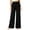Black, variant on Olyvenn Women's Solid Color Loose Casual Pants, Elastic Waist, Long Trousers with Pockets Beige S