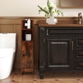 thumbnail image 4 of Costway Bathroom Storage Cabinet with Adjustable Shelf 1 Door & 2 Open Shelves Living Room Brown, 4 of 10