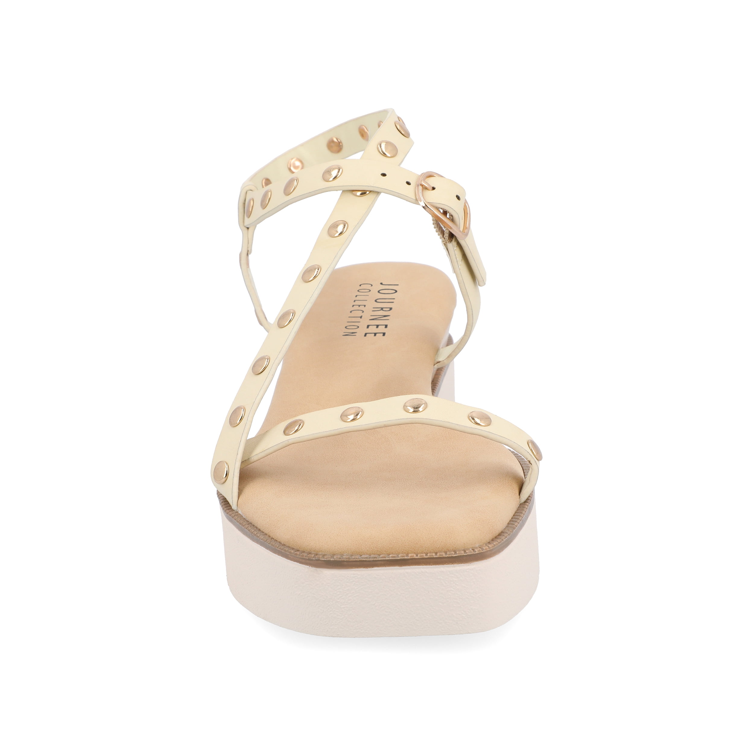 Journee Womens Lindsay Buckle Platform Sandals