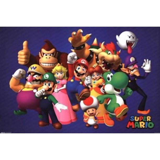 Mario Group Laminated Poster (36 x 24)