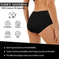 thumbnail image 3 of Loritta 7 Pack High Waist Underwear for Women Ladies Cotton Underwear Full Coverage High Waist Panties for Women ,Size S-2XL, 3 of 6
