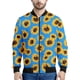 thumbnail image 4 of Chaqueta con cremallera y estampado de girasoles y plantas multicolor para hombre, sudaderas con estampado floral en 3D, chaquetas de calle de manga larga de gran tamaño, 4 of 5