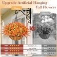 thumbnail image 4 of Yastouay Artificial Hanging Flowers Basket for Outdoors,12 Pcs Faux Plants with Coconut Lining Basket for Home Garden Porch Decor, 4 of 9