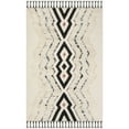 thumbnail image 2 of SAFAVIEH Kenya Alexa Abstract Fringe Area Rug, Ivory/Black/Blue, 6' x 9', 2 of 6