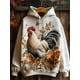 thumbnail image 4 of Sudadera con capucha con estampado 3D de animales, divertida, pollo, ardilla, caballo, conejo, para hombre y mujer, sudadera de gran tamaño a la moda, abrigo de calle para mujer, 4 of 4