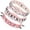 Pink, variant on Punk Rock Studded Faux Leather Bracelet Set, Goth Spiked Cuff Wristband Adjustable Fashion Bracelets for Halloween Party Favors Emo Grunge Accessories Pink -