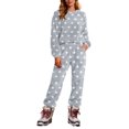 thumbnail image 2 of gbyLJF Womens 2 Piece Outfits Set Printed Round Neck Long Sleeve Pullover and Elastic Waisted Pants Sweatsuit Sets Pajamas Set, 2 of 5