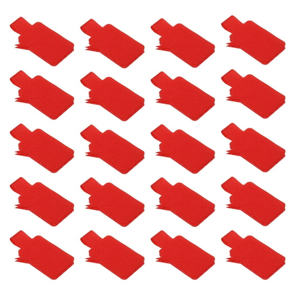 Uxcell 1.3 x 0.9 inch Cable Labels Write on Cord Labels Tags for Cable Management and Identification, 20 Pack Red