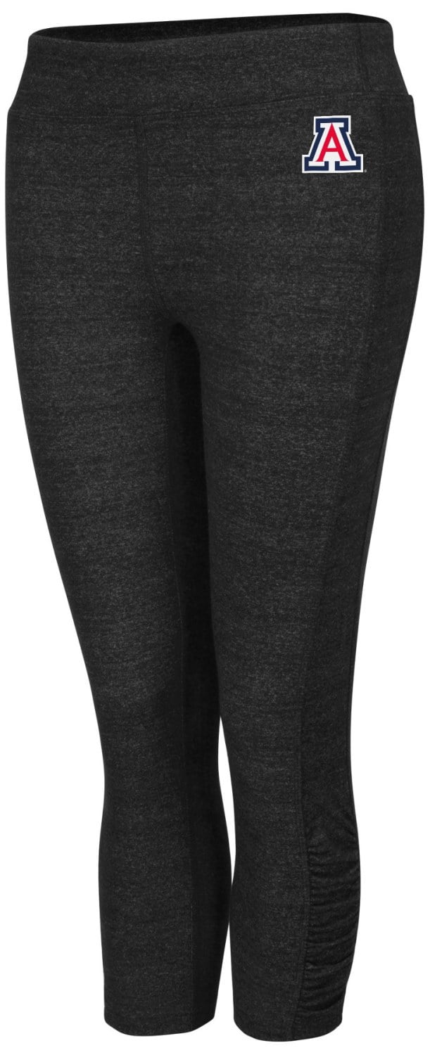 Arizona Wildcats Women's NCAA "Crush" Ruched Capri Pants Heather Black by Colosseum