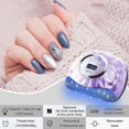 thumbnail image 3 of Lámpara de uñas UV LED para esmalte de uñas en gel con 4 temporizadores, 60 LED, 120 W, sensor inteligente, máquina de manicura profesional para salón de manicura, color morado, 3 of 5