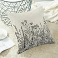 thumbnail image 4 of Black White Gray Pillow Covers 20x20 Inch Set of 2, Spring Wildflower Plant Throw Pillows Case,Seasonal Floral Outdoor Decorative Flowers Farmhouse Decor Cushion Covers for Home Sofa Bed Couch, 4 of 6