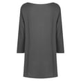 thumbnail image 5 of Tuphregyow Clearance Womens Tops Comfy Casual Oversized Swing Blouse Loose Tummy Hiding Plus Size Tunic Top For Ladies Round Neck Long Sleeve Solid Color Gray L, 5 of 8
