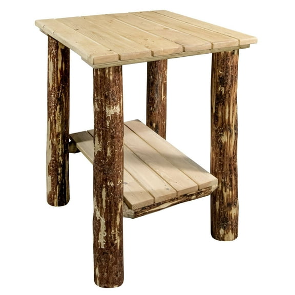 Glacier Country Collection Exterior End Table, Exterior Stain Finish