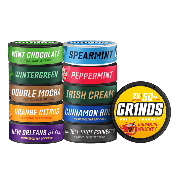 Grinds Coffee Pouches Best Flavors Pack 11 Cans Tobacco Free
