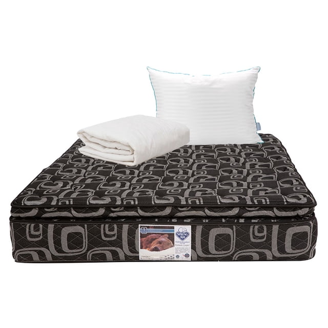 Colchón Queen Size Spring Air Morgan Almohada Royal Protector de Colchón