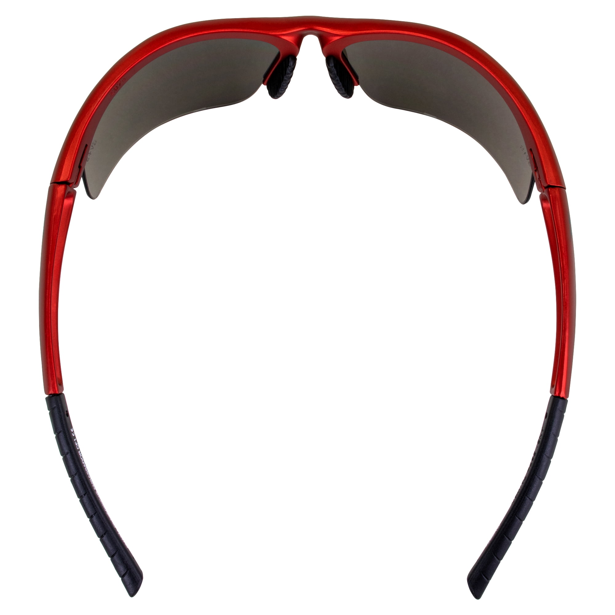 Global Vision Ambassador Wrap Around Motorcycle Sunglasses Metallic Red Frame w/ Smoke Lens