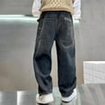 thumbnail image 5 of Nskgu Boys Baggy Jeans Loose Wide Leg Denim Pants Cargo Pocket Trendy Casual Jeans for Youth Teens, 5 of 6
